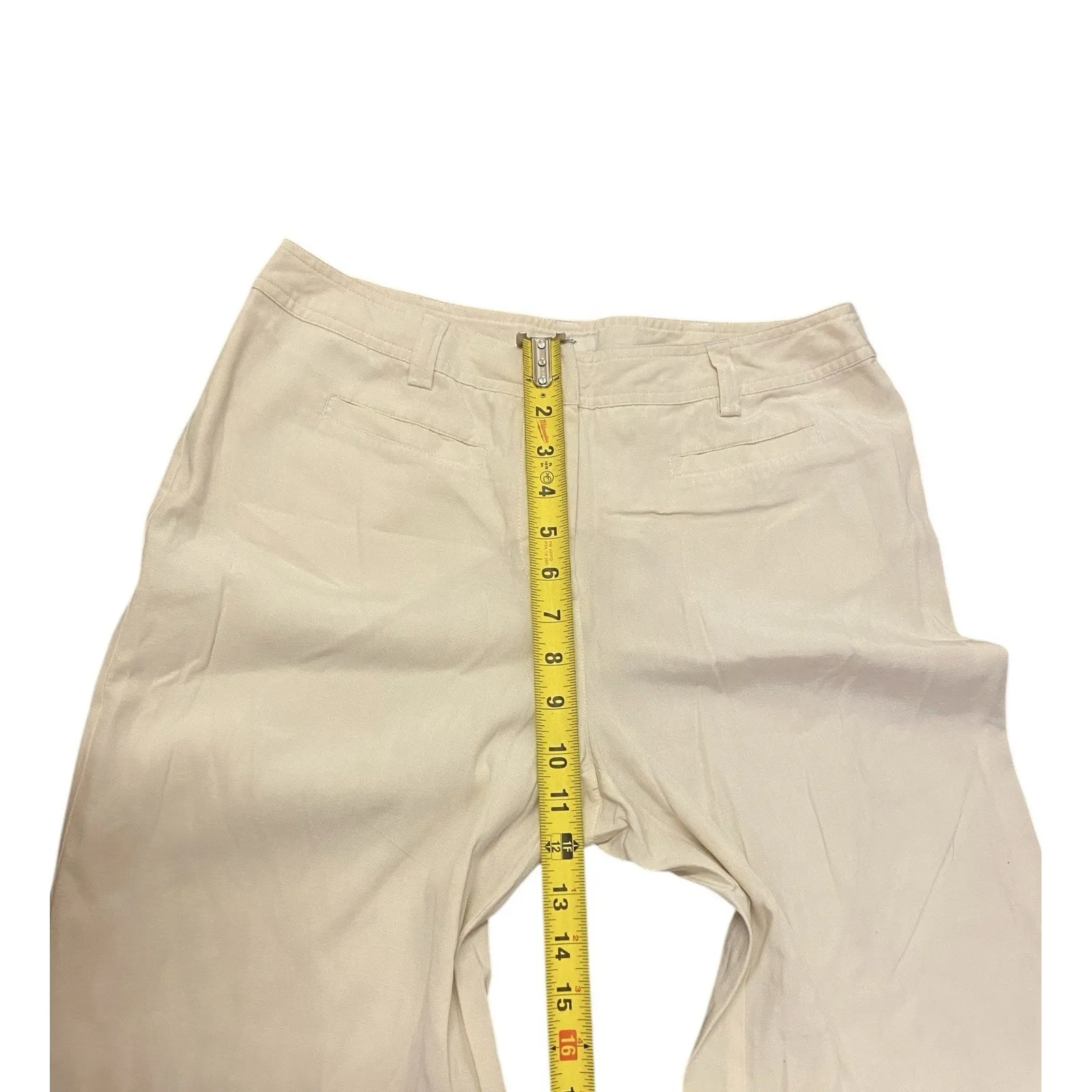 J‎ Jill Sand Cream Wide Leg Pants Womens Size 8 Bamboo Cotton Tencel NWT Tan - Image 4