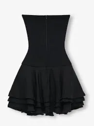 Heiress Beverly Hills - New with tags BLACK CORSET CHIFFON FLARED MINI DRESS - Image 5
