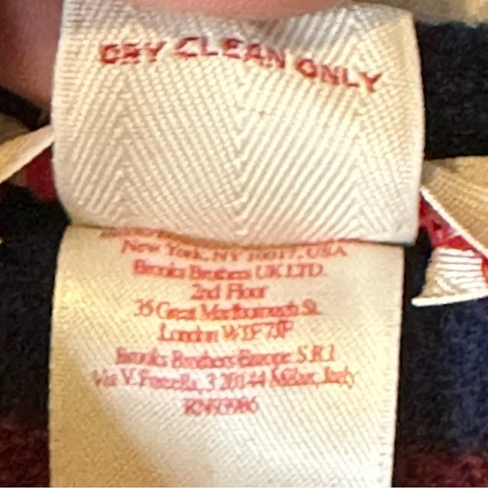 Brooks Brothers‎ Red Fleece 100% Wool Wrap Cape Cardigan Made in England - Image 12