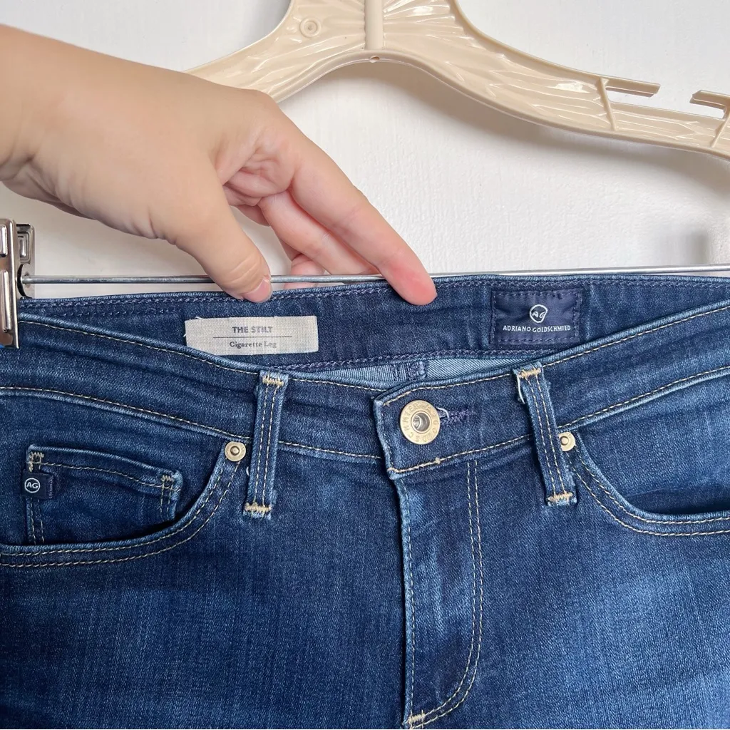 AG • The Stilt Cigarette Jean skinny slim leg Midnight Swim dark wash stretch - Image 5