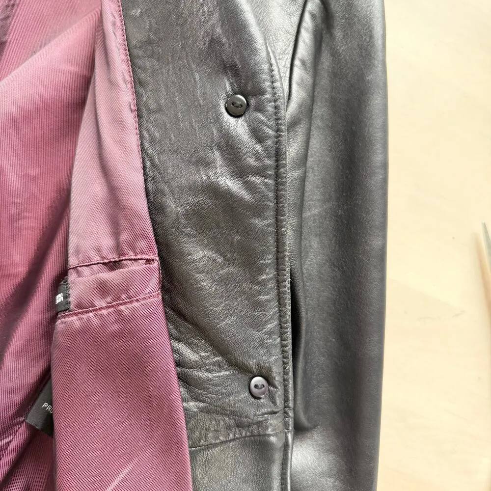 Adler Collection Black Genuine Leather Jacket‎ NZ Lambskin Fully Lined, Large - Image 11