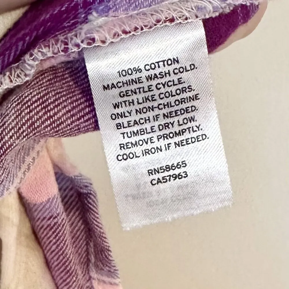 NWT BP by Nordstrom Cream + Purple Plaid Long Sleeve Square Neck Mini Dress - S - Image 5