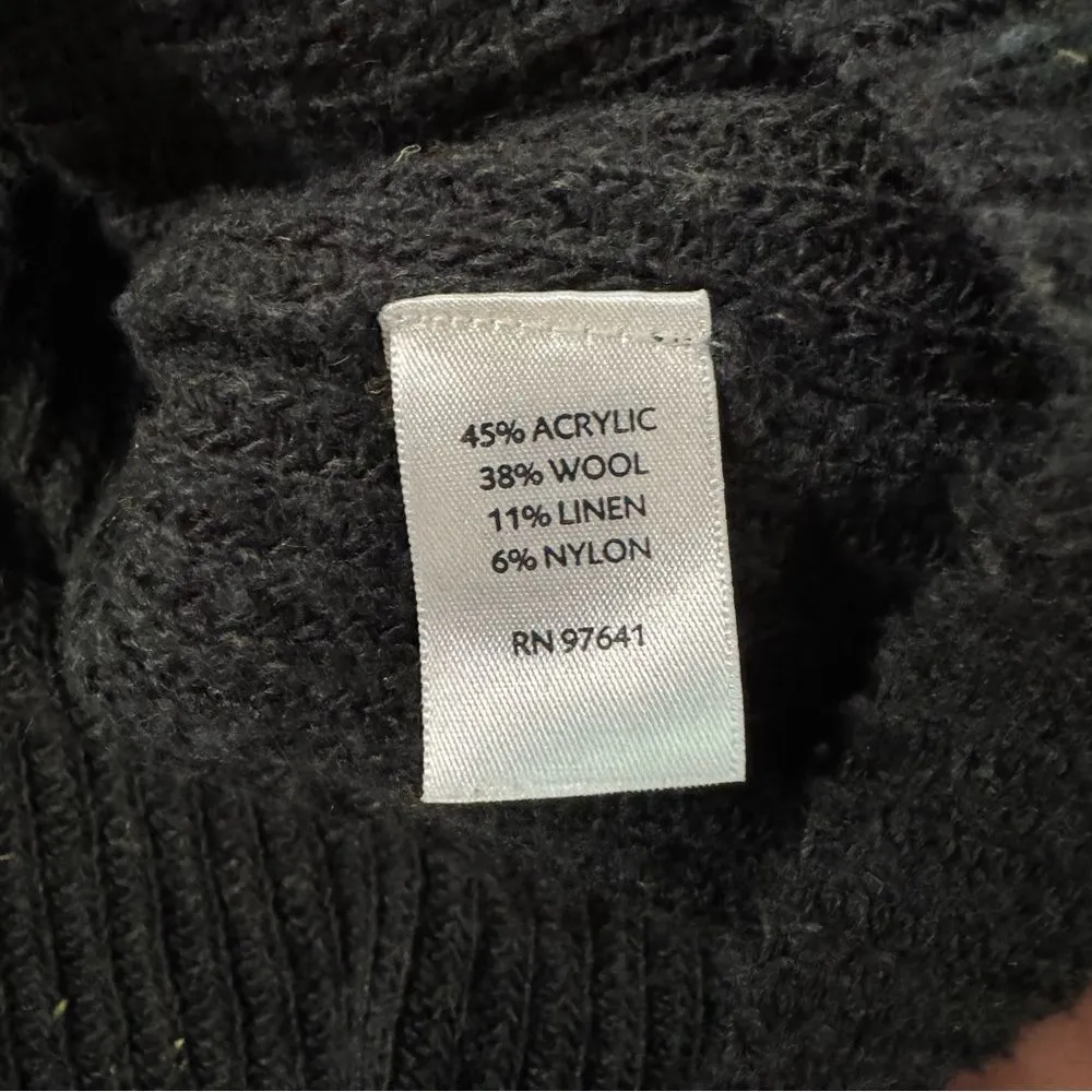 J Pure Jill Knit Dolman 3/4 Sleeve Pullover Sweater Size M Grey Wool Boat Neck Size M - Image 5