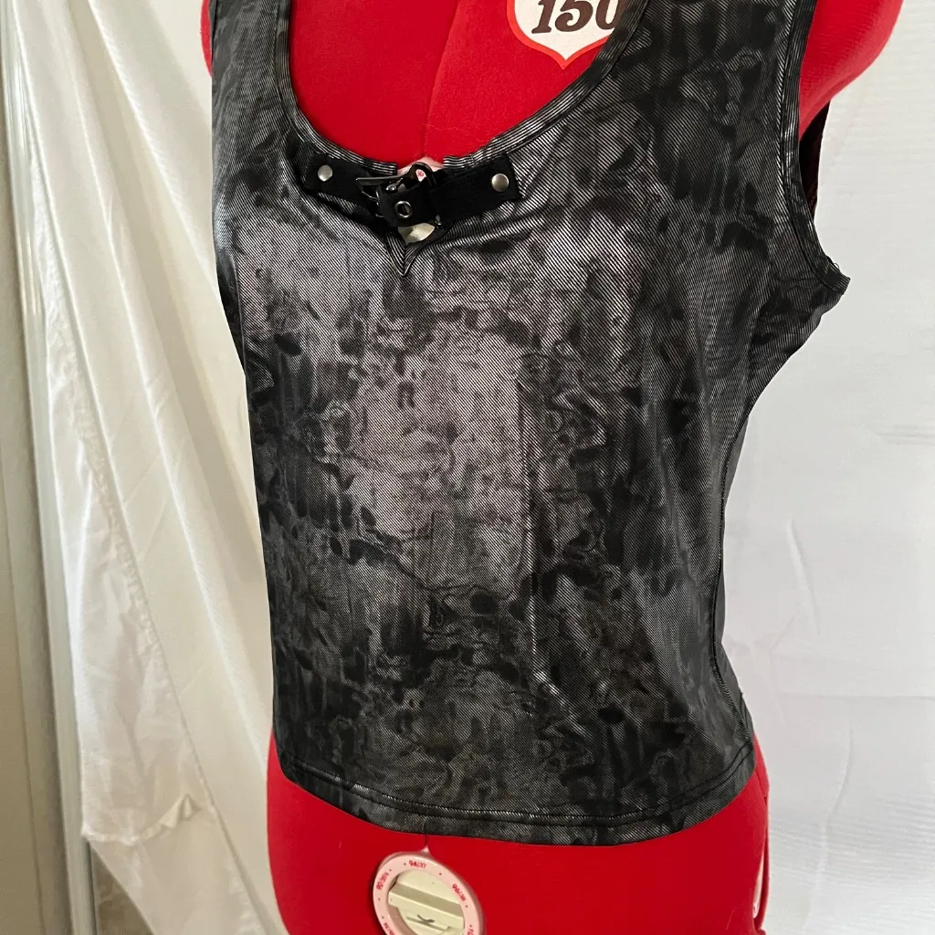 NWT PUNK RAVE Corrugation Printing Vest - Image 4