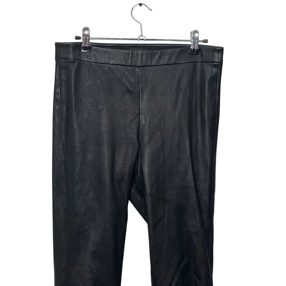 Theory Adbelle L2 Leather Pants Women’s Size 8 Black High Rise Skinny Stretch - Image 4