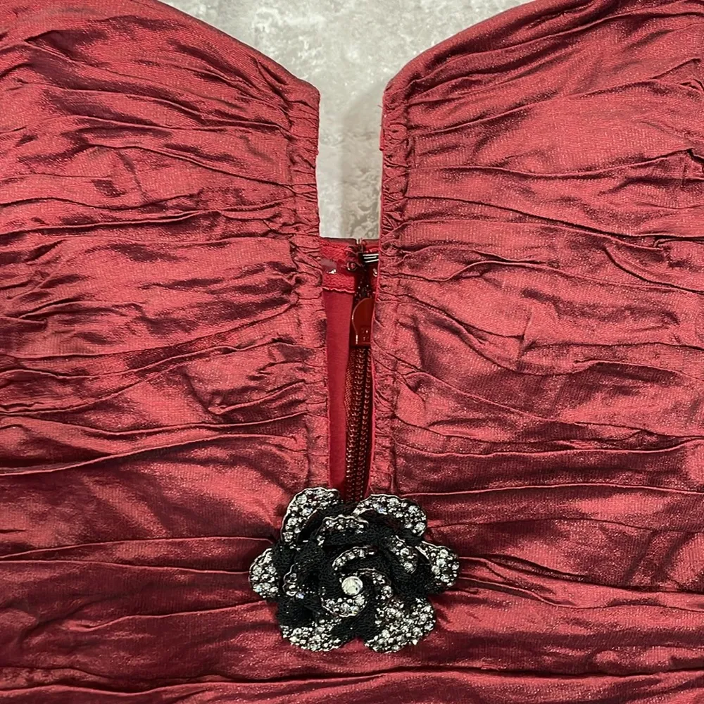 BCBGMaxAzria Ruby Tristina Mini Strapless Ruched Cocktail Dress - Image 3