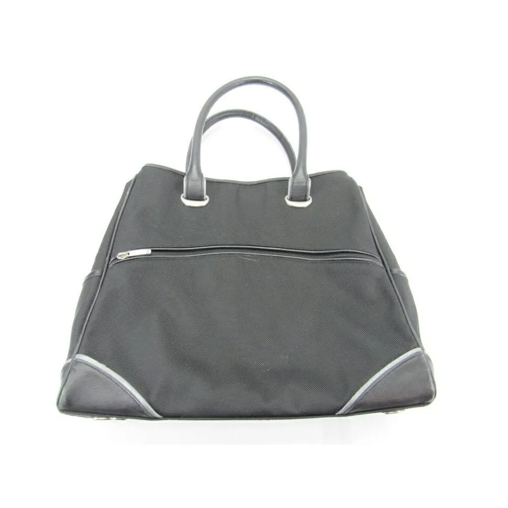 Tumi Black Nylon‎ Purse Tote Handbag Bag Leather Organizer Travel - Image 2