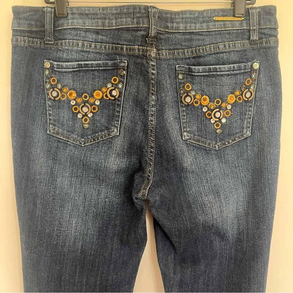 Women’s Vigoss For Dress Barn Straight‎ Leg Embellished Jeans Size 13/14 - Image 12