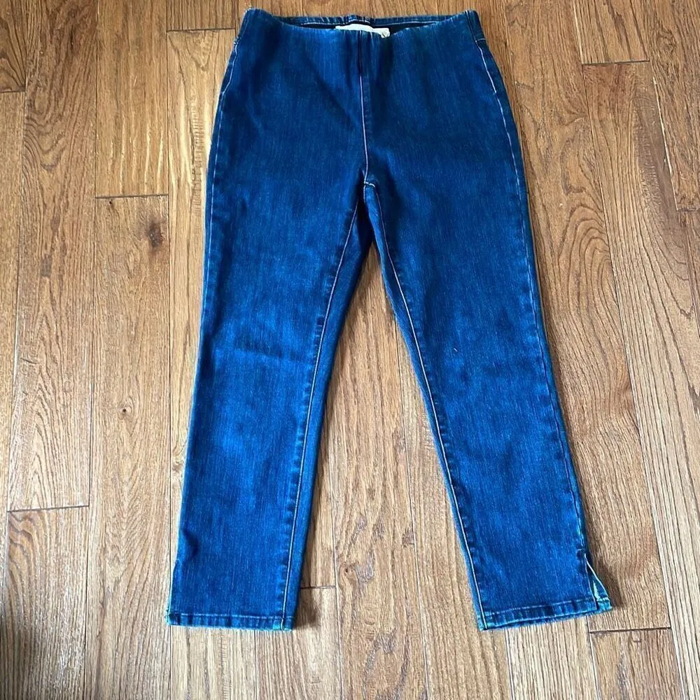 Soft Surroundings blue pull on skinny jeans size 6 - Image 2