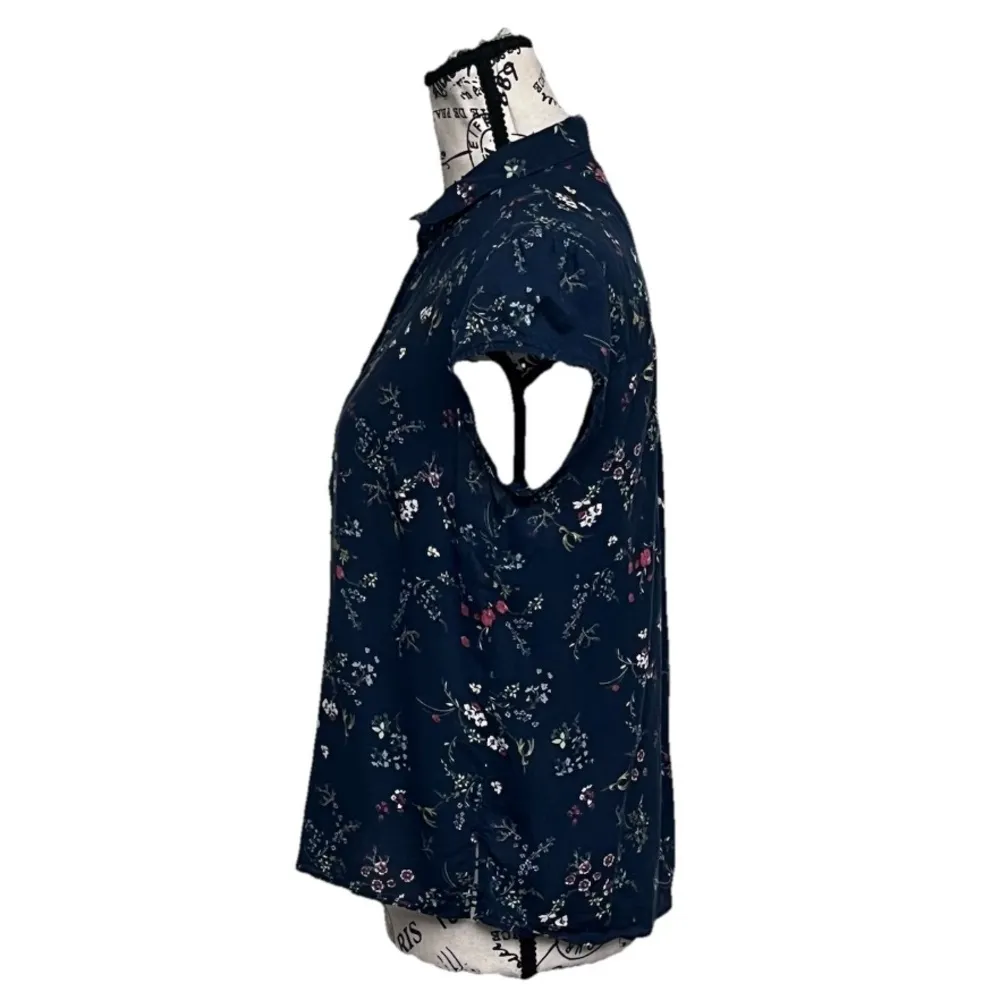 Clockhouse Floral Semi-Sheer Blouse Women’s M Cottagecore Fairy Forest Coastal - Image 4