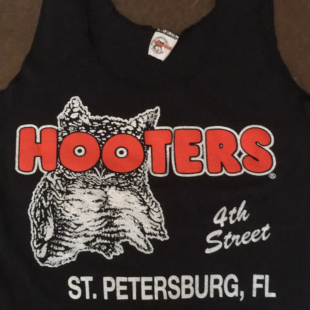 Hooters Girl Uniform Tank from St Petersburg Florida Stretchy Super Sexy Small - Image 2