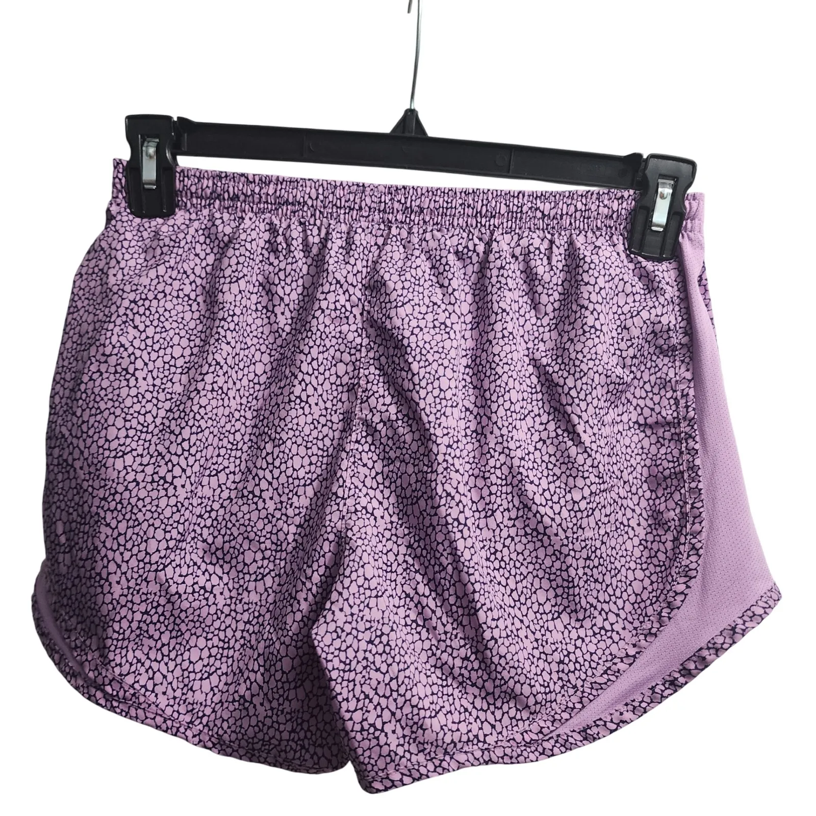 Nike Dri-FIT Running Shorts Women's‎ Small Purple Print Athletic Gym - Image 3