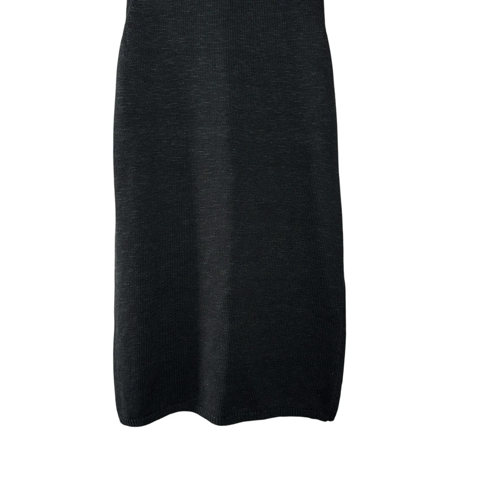 Free People Beach Women's Nina Sweater Dress Black M Sleeveless‎ Knit Minimalist - Image 8