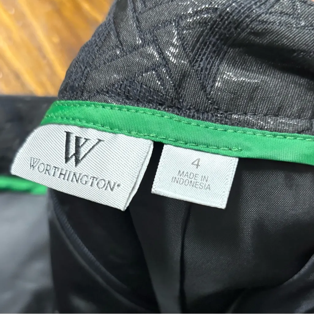 Worthington  Black‎ Skirt Size 4 - Image 5