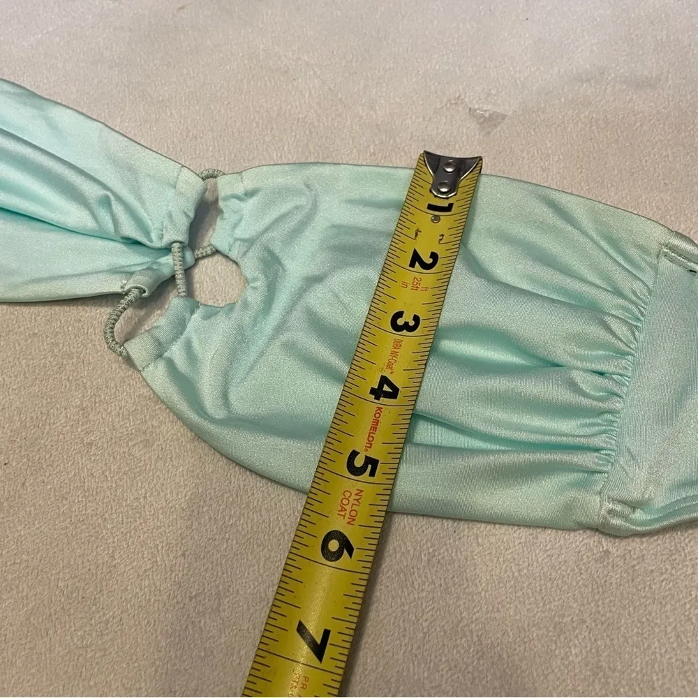 Victoria, secret strapless, swim, top bikini, mint, green and gold size large - Image 9