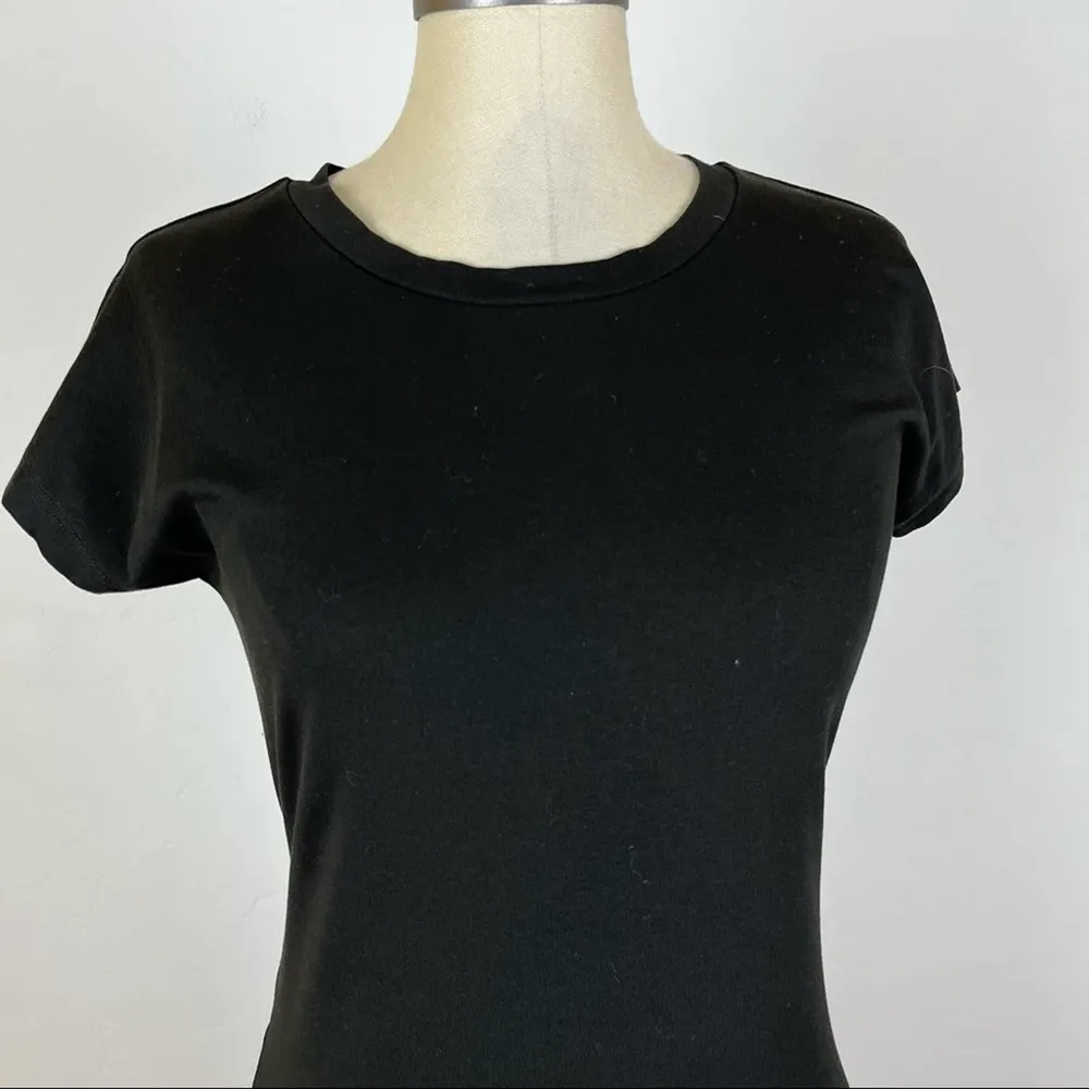 Universal Standard Black Front Tie Shirt Dress - Image 3