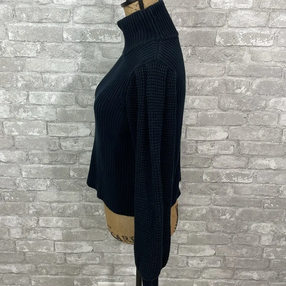 Lulus Black Turtleneck Ribbed Sweater - Image 3