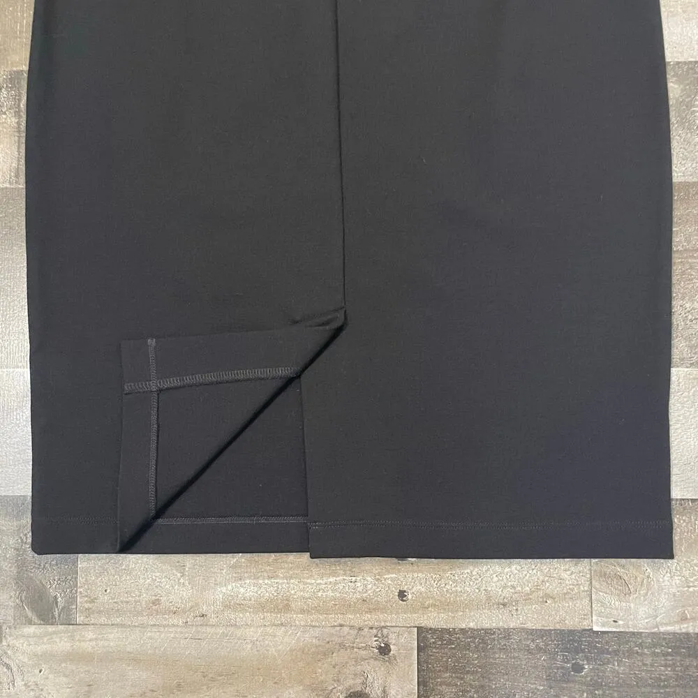 Eileen Fisher Short Pencil Skirt Elastic Waist Pull On Black Women's Size S - Image 9