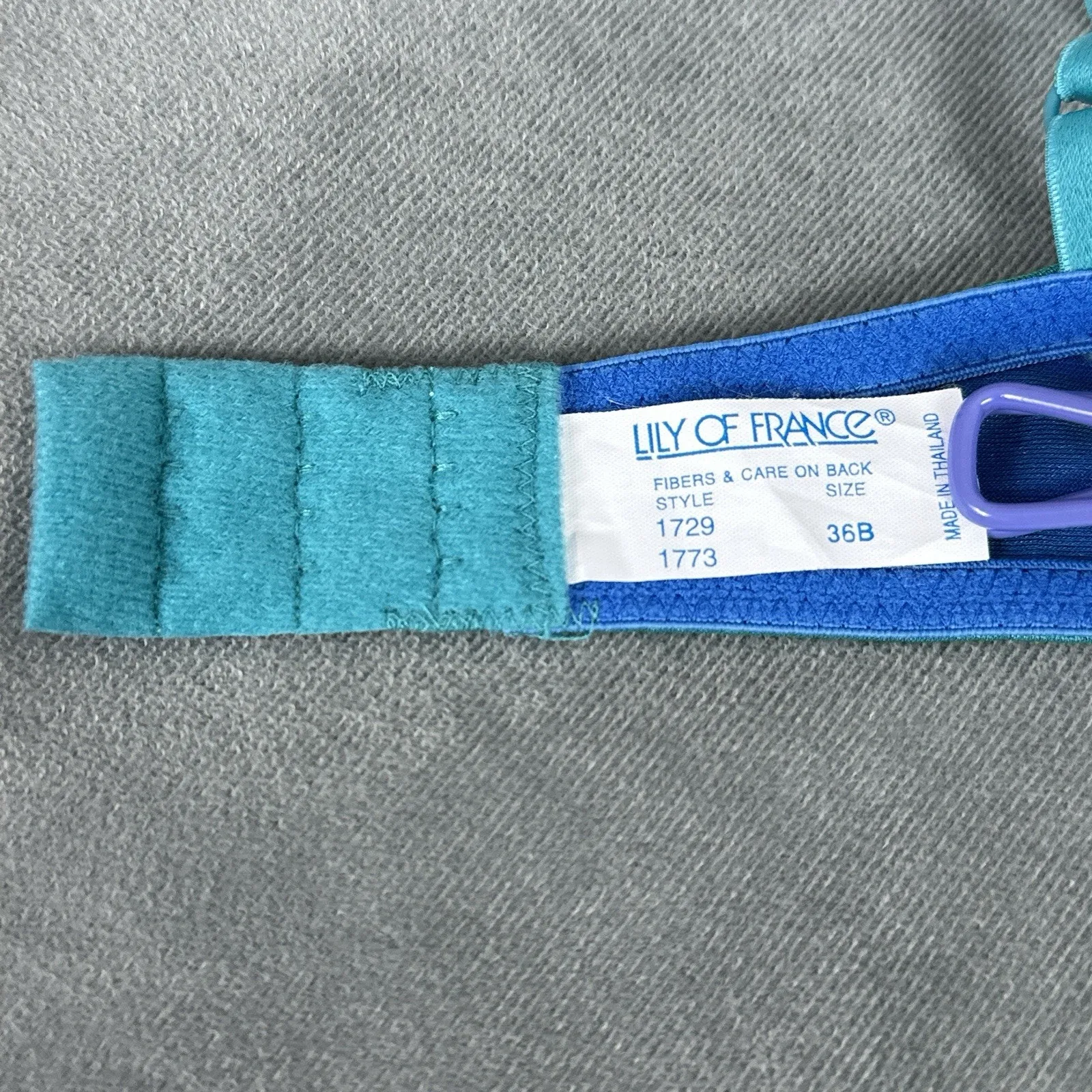 Vintage Lily of France Push Up Bra 36B Style 1729 1773 Iridescent Front Close - Image 10