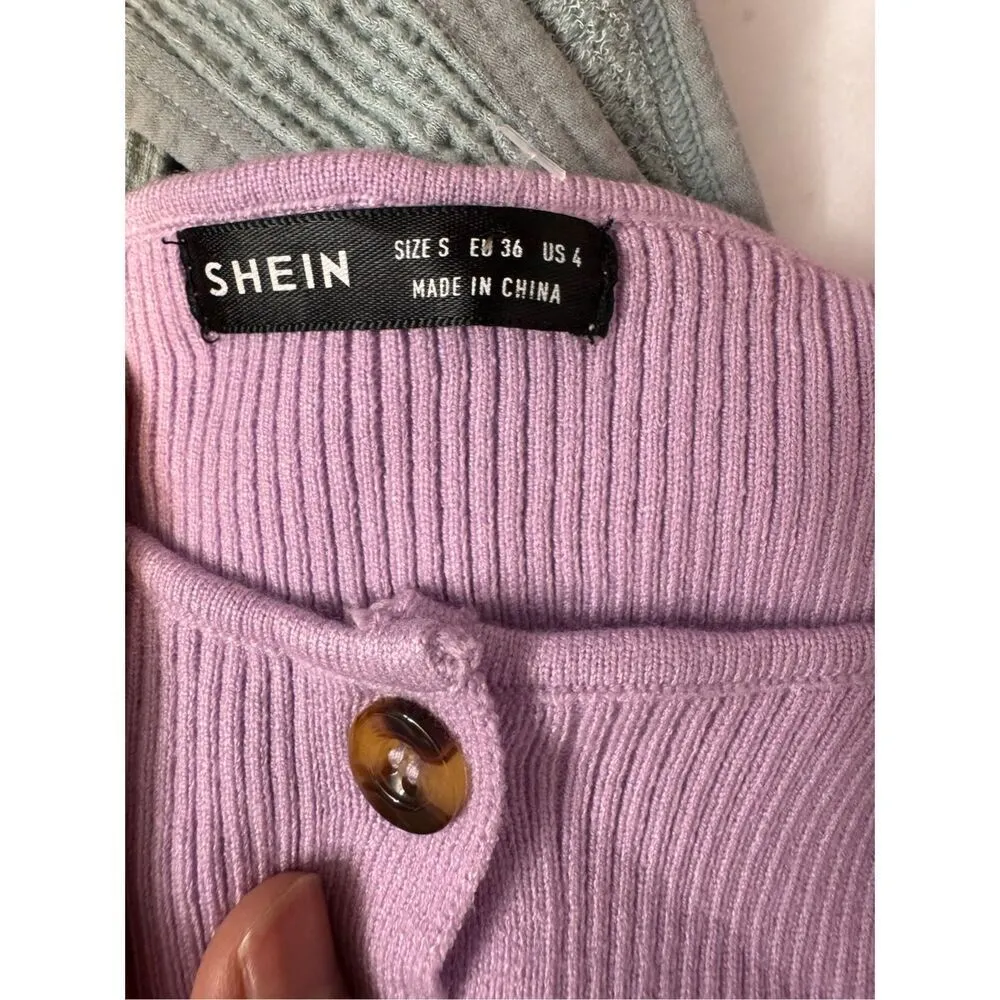 Lilac Ribbed Button - Image 5