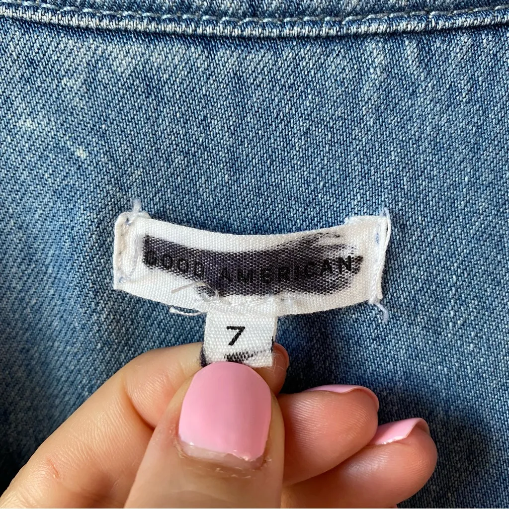Good American Weightless Denim Jumpsuit 7 /‎ 4XL - Image 5