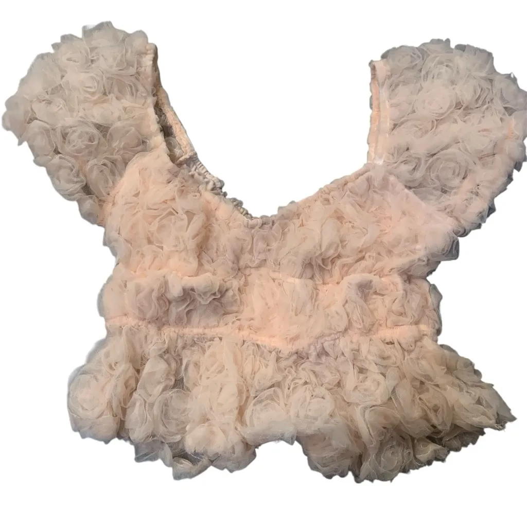 • Altar'd State mesh rosette top pink small - Image 2