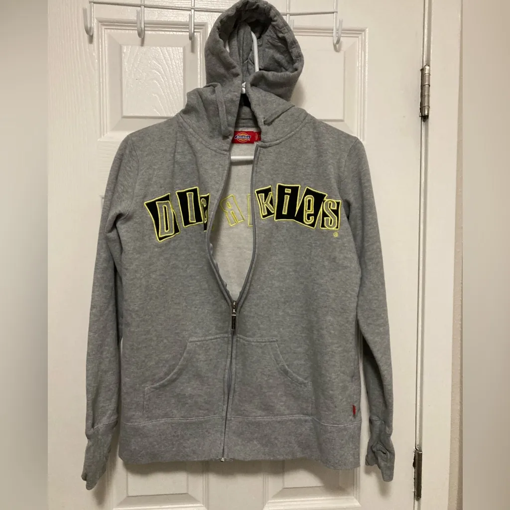 ***Rare/HTF*DickiesVintage Heather Gray Zip Up Hooded Jacket - Image 9