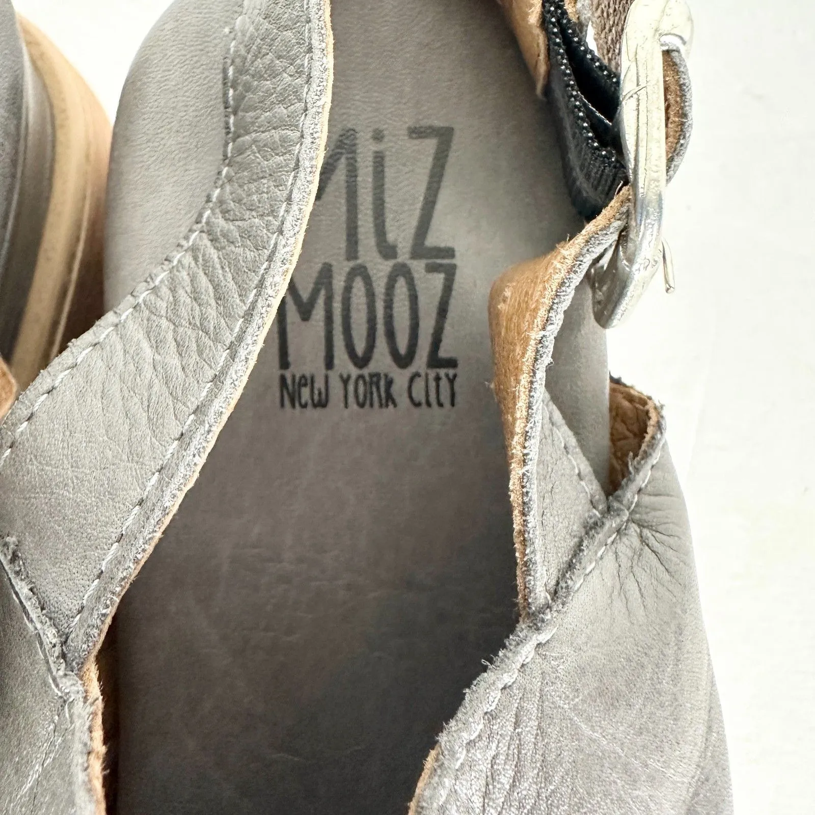 Miz Mooz Cornwall Sandal Size 36 US 6 Leather Slingback Grey - Image 7
