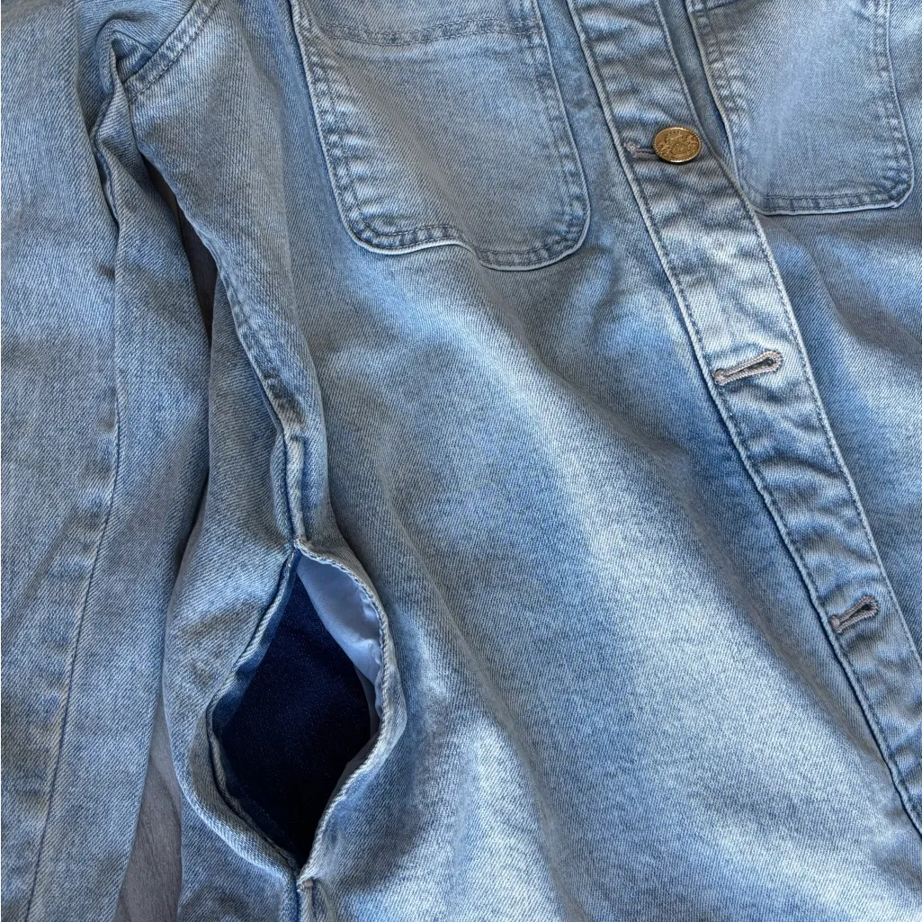 EXPRESS  Light Blue Jean Jacket - Image 10