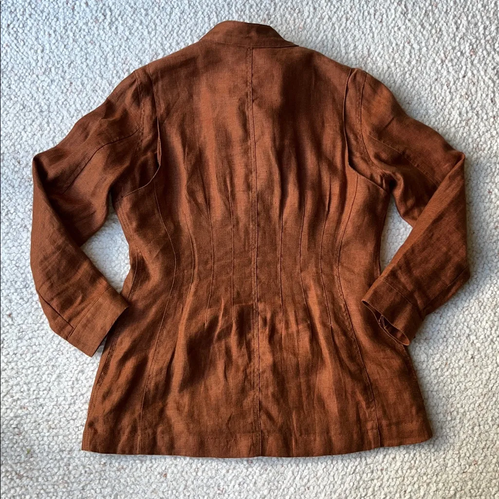 Banana Republic Arielle Linen Coset Field Safari Jacket Potter's Clay Medium - Image 5