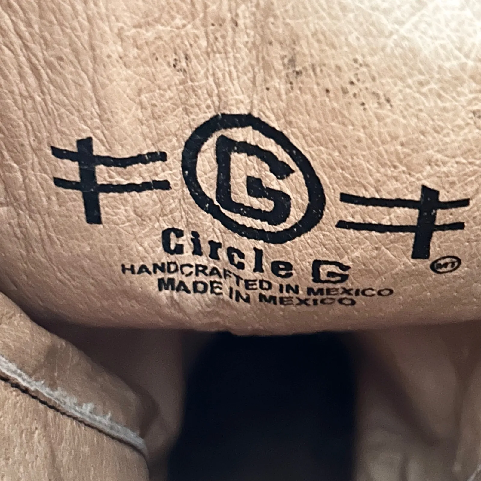 Circle G Womens Western Boots Brown Leather Cross Embroidery Square Toe Size 9 - Image 8