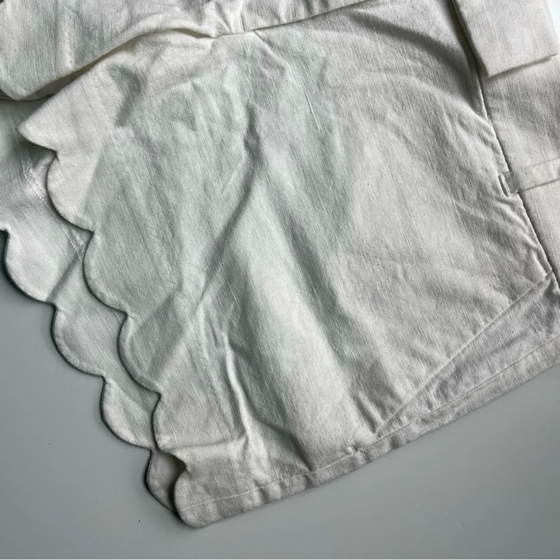 J. Crew • NWT White Scalloped Hem Women Shorts - Image 3