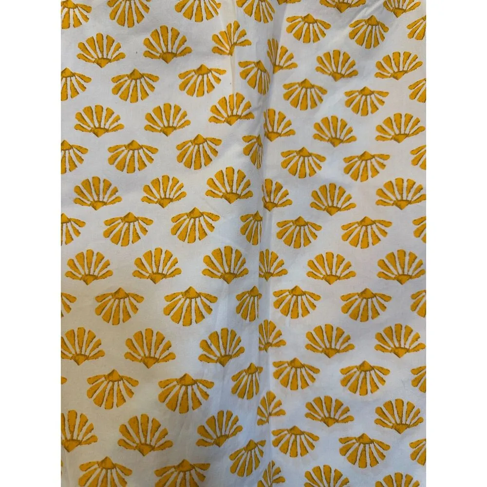 J Crew Shell Patterned Sleeveless Top Size Small Yellow - Image 6