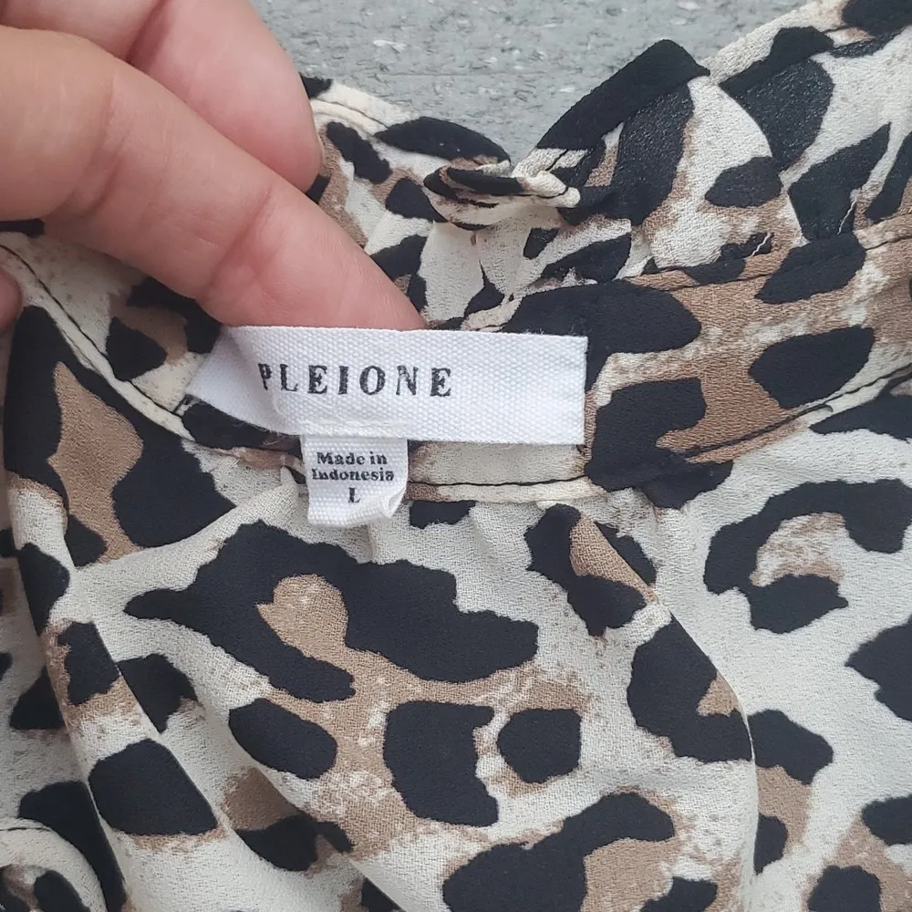 Pleione  Animal Print Short Sleeve Button Down Shirt - Image 8