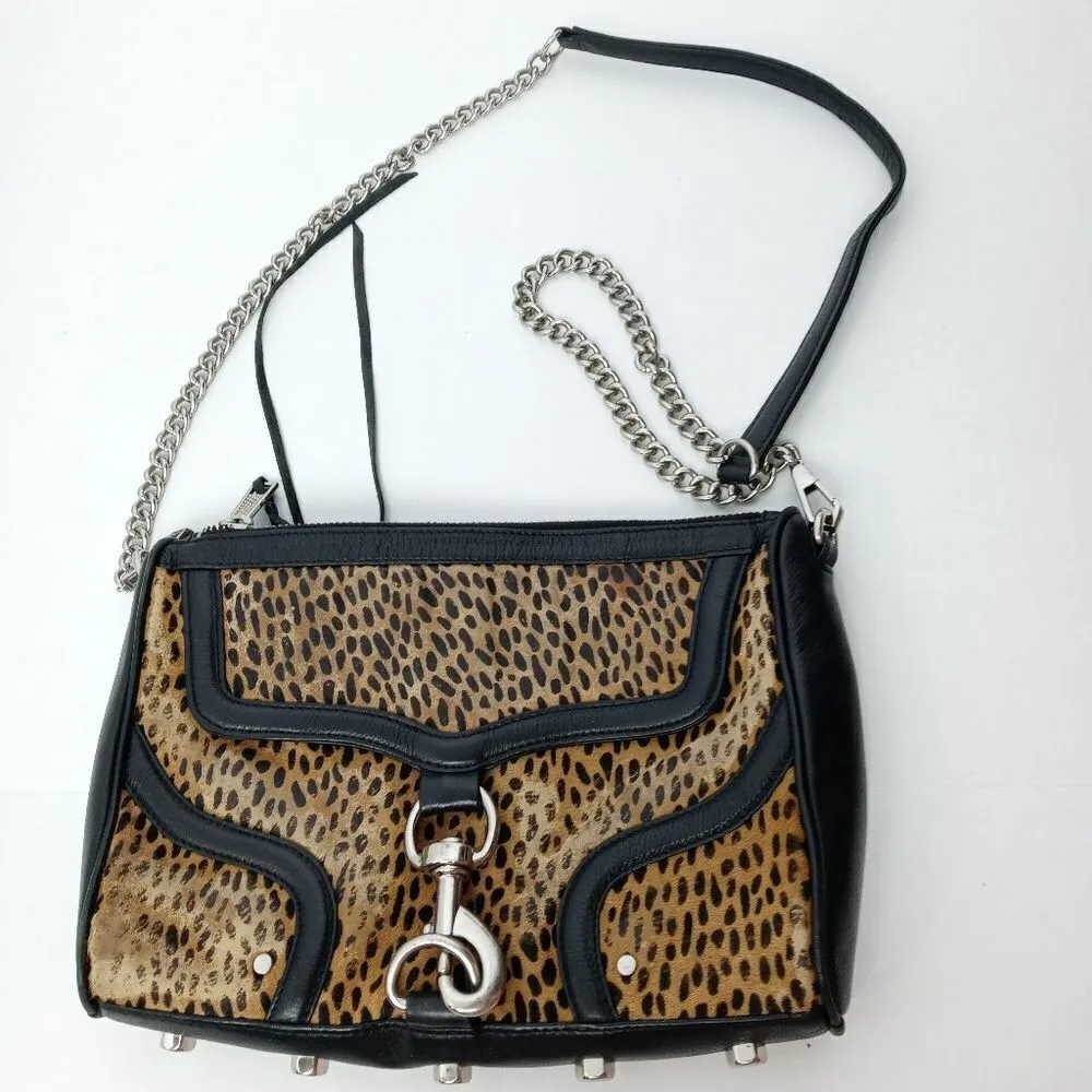 Rebecca Minkoff pony hair cheetah print black bag. - Image 2