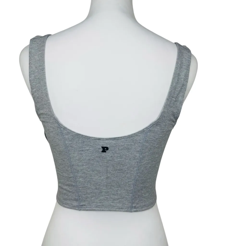 NWT PiNK Victoria's Secret All Day Cotton Longline Heather Gray Sports Bra Med - Image 4