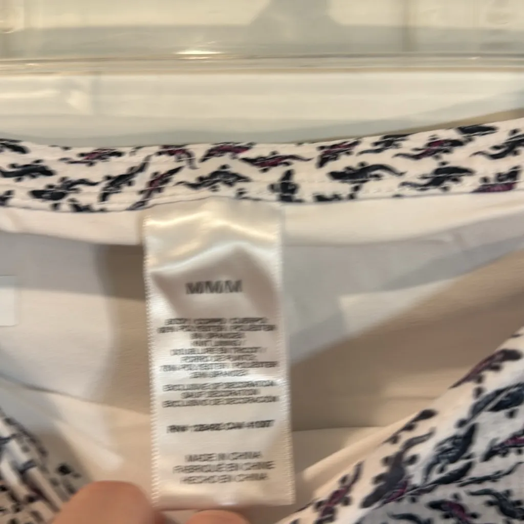 Greg Norman  croc print pull on flare skort in white medium - Image 4