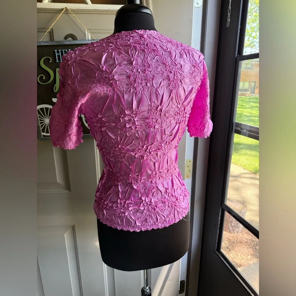 Vintage Y2K Origami Magic Scarf pink short sleeve top, one size Size undefined - Image 6