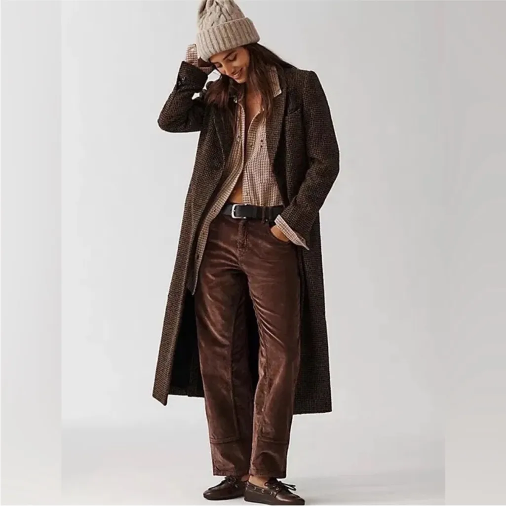 FREE PEOPLE We The Free risk taker cord straight leg pants in chocolate truffle - Image 3