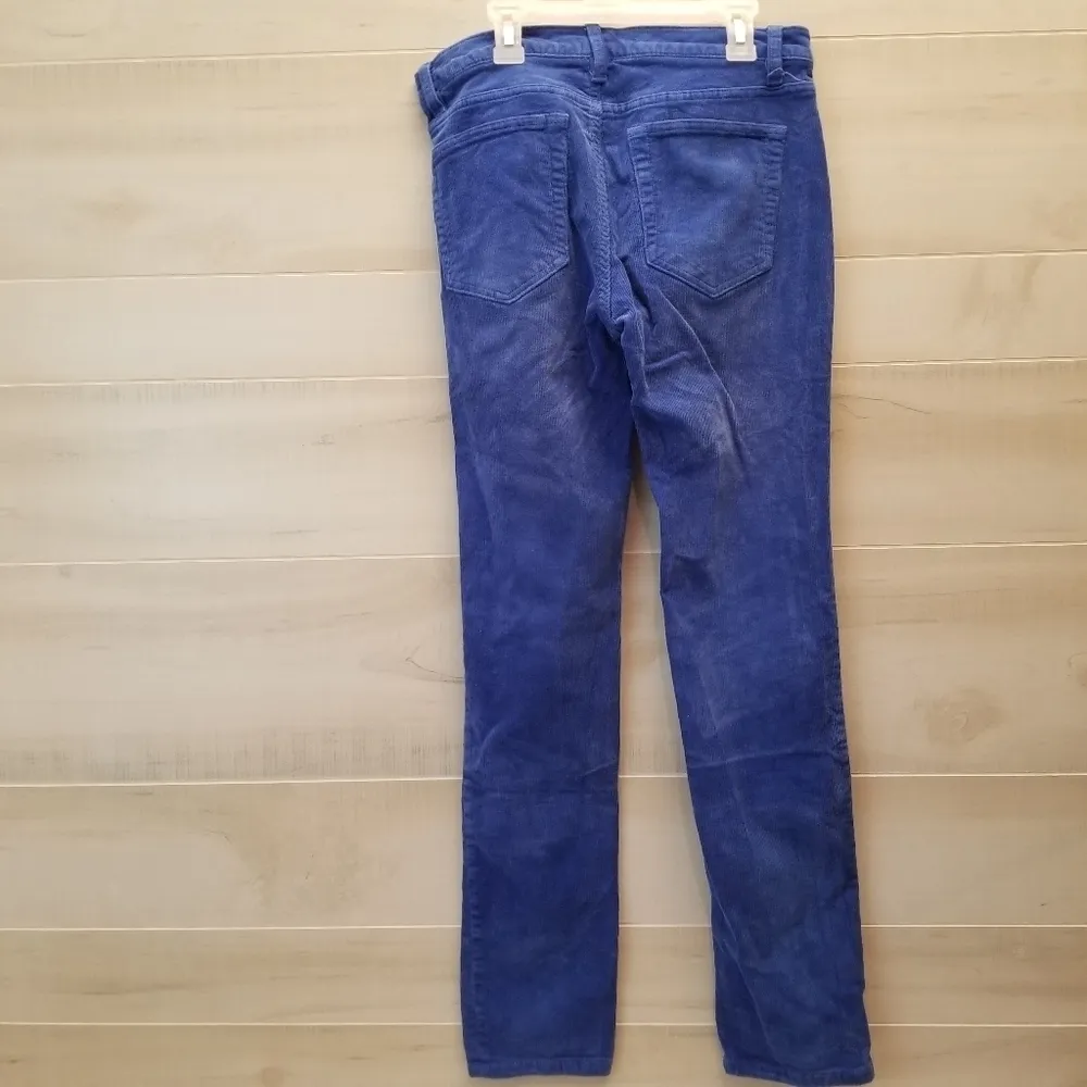 {27} Land's End Blue Corduroy Pin Straight Pants Women's Y2K - Image 3