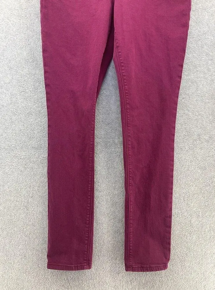 Lucky Brand Jeans Women's Solid Magenta Lolita Skinny Size 8 Cotton Blend - Image 14