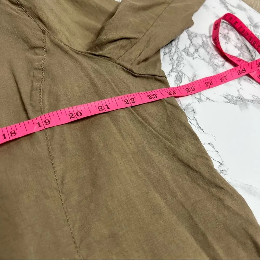 Eileen Fisher linen blend tan open jacket - Image 5