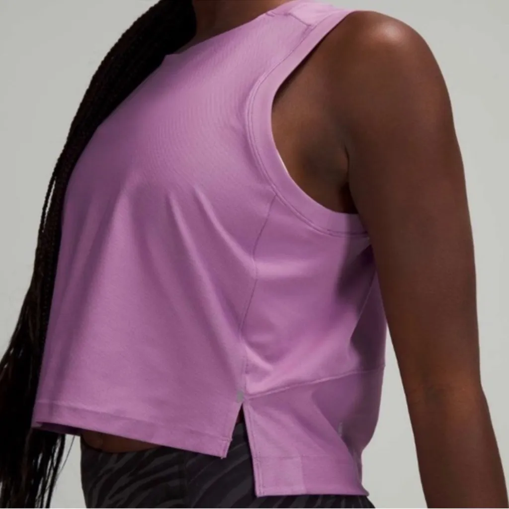 Lululemon  Mesh Back Cropped Train Tank Top Wisteria Purple - Image 3