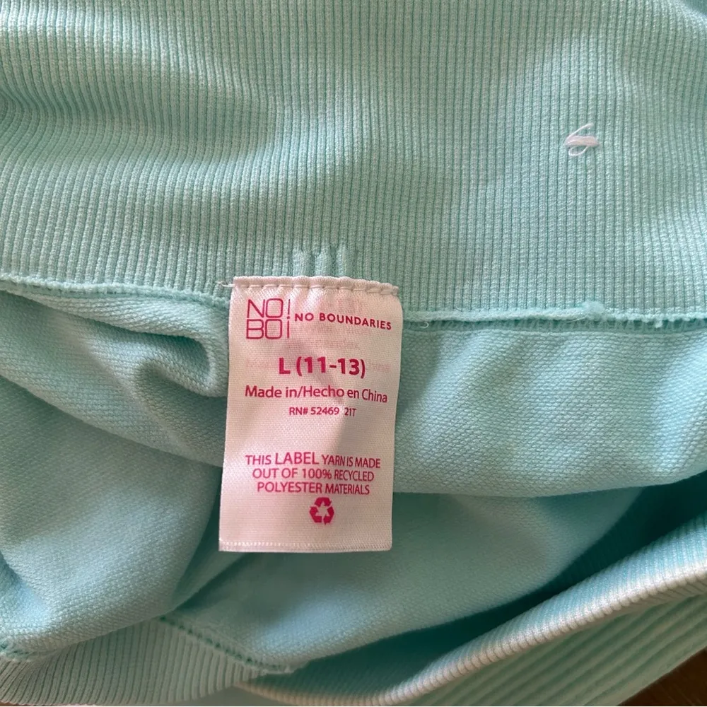 high waisted aqua color legging size Large - Image 4