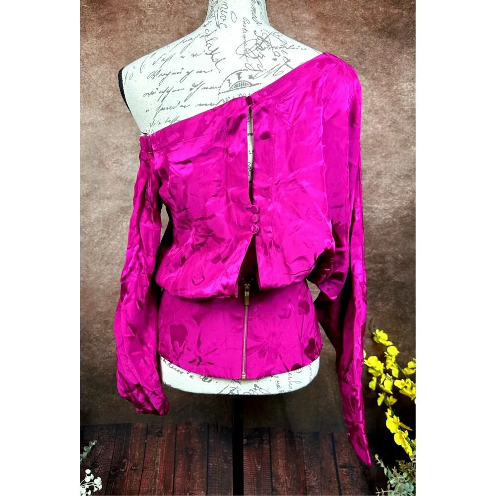 Silvia Tcherassi Sirmione Blouse Mulberry Floral XS Pink - Image 10