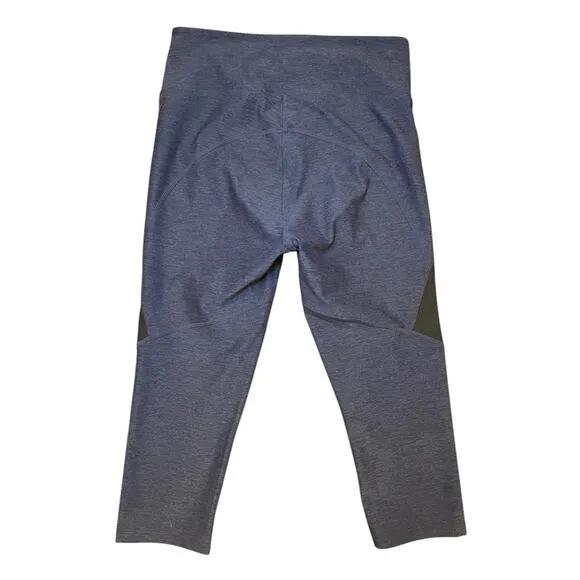 Outdoor Voices Women Small Tech‎ Sweat Colorblock Leggings Capri Navy Blue Black - Image 6