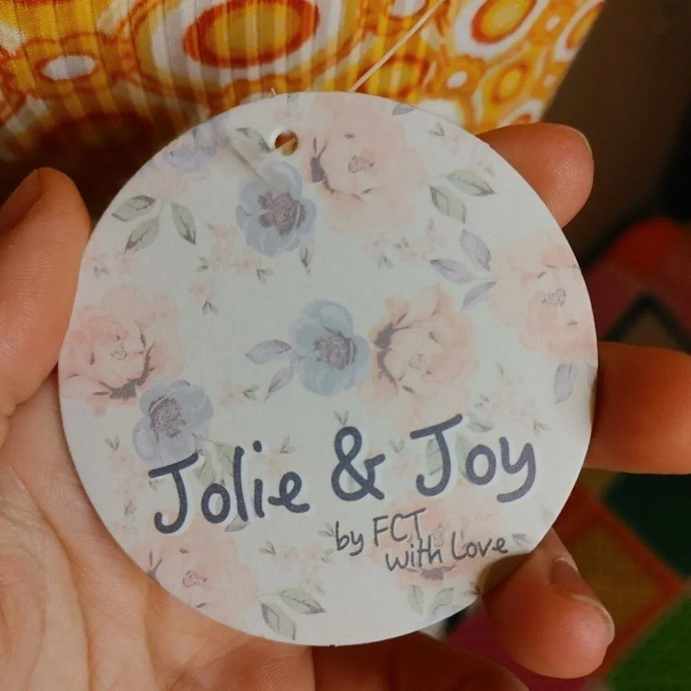 Jolie And Joy NWT Size Medium M Floral Crop Top Vibrant Bright Orange Red White - Image 9