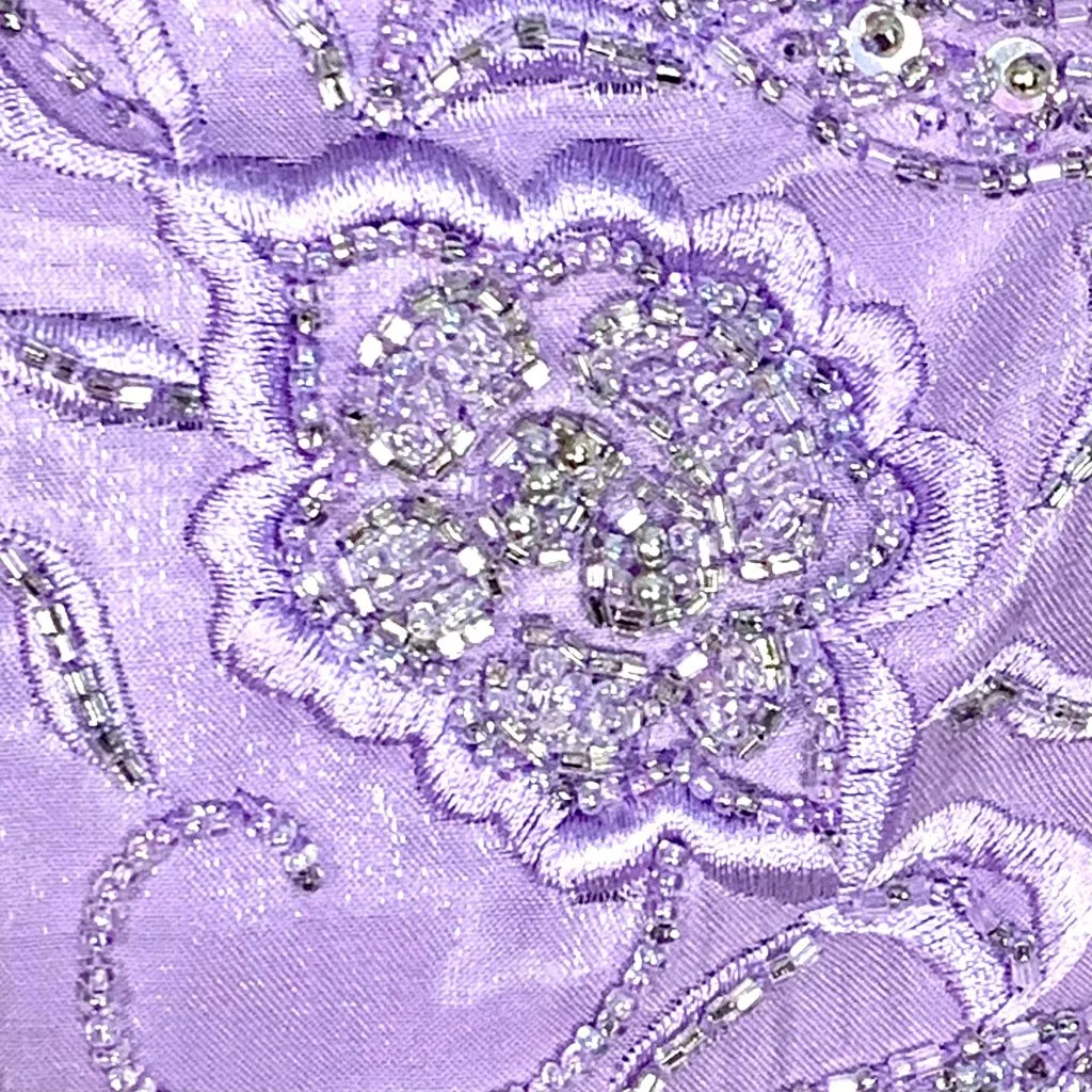 Alyce Designs Lavender Beaded Gown 4 Princess Bridgerton Regency Prom Fairy Purple - Image 4