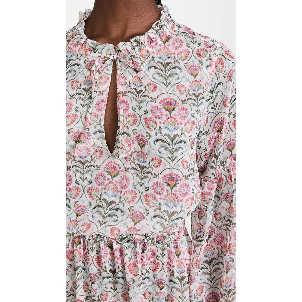 MISA Los Angeles Amata Pink Peasant Bohemian Cottage Dress NWT S $390 - Image 3