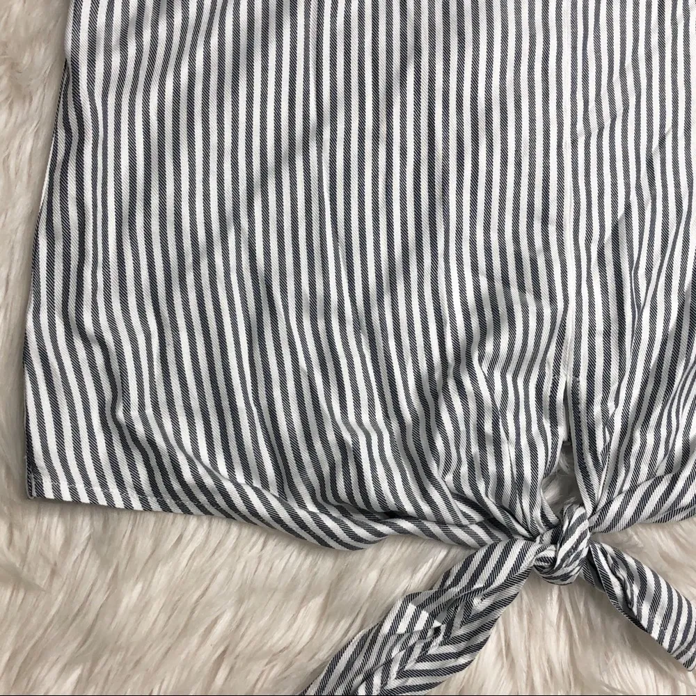 Madewell Button Back Tie Tee In Classon Stripe - Image 6